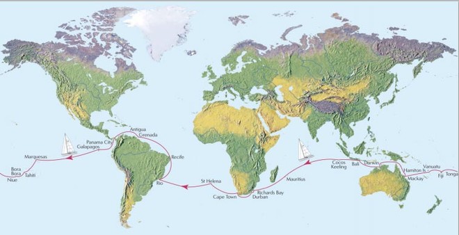 Oyster World Rally provisional route ©  SW